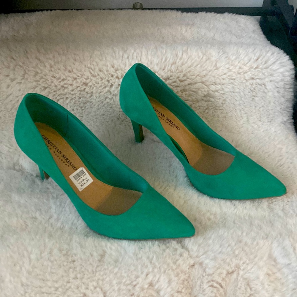 Christian Siriano 4inch green pump